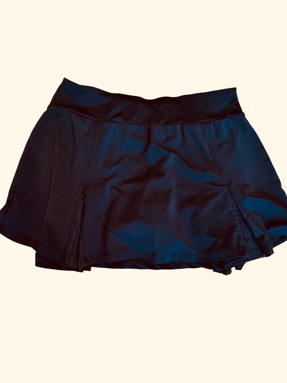 Fila Black Mesh Pleat Athletic Skort Tennis Pickle Ball S